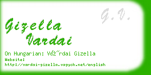 gizella vardai business card